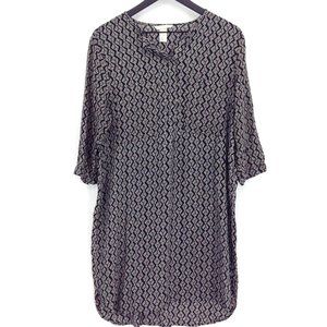 H&M Short Sleeve Buttoned Pullover Tunic Dress